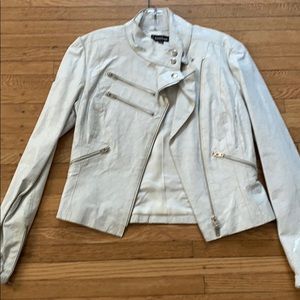White leather jacket